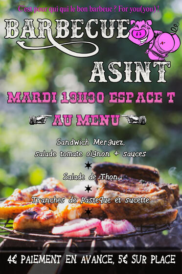 Promotion of a barbecue event.
